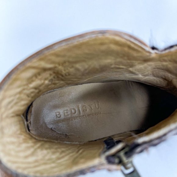 ❤️SOLD❤️Bed Stu Isla Black Lux With Hide Ankle Fur - Picture 12 of 14